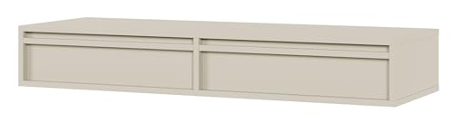 Selsey Toeletta Da Trucco Tavolo Da Trucco Con 2 Cassetti Sospeso Moderno Per Camera Da Letto 110 cm Grigio Beige Evo