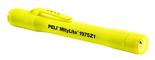 PELI Mitylite 1975Z1 Homologuée ATEX Zone 1, Lampe de Poche à LED, Lampe de Poche Premium, Haute Qualité pour L'Industrie, Les Artisans, Les Pompiers, IP68...