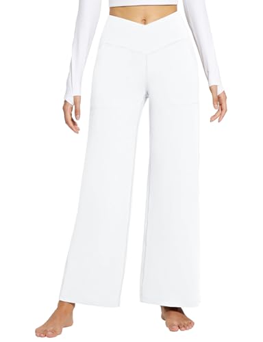 baleaf Womens Wide Leg Dress Pants Stretch High Waist Yoga Pants Casual Slacks Pockets Pull On...