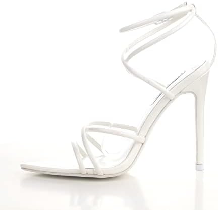 Cape Robbin Ada Sexy Stiletto High Heels for Women, Strappy Pointed Open Toe Shoes Heels - White Size 9 | Image 4