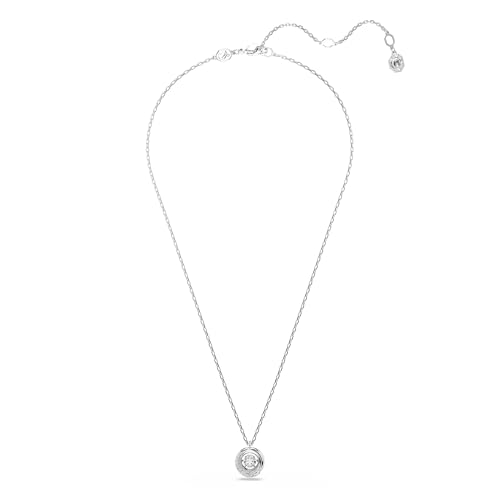Swarovski Dextera pendant, Round cut, White, Rhodium plated2