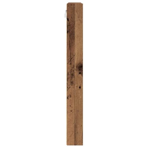 Vitrine avec étagère en bois vieilli 100cm murale à 16 compartiments - 8