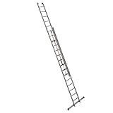Alu-Seilzugleiter 2-teilig 2x15 Sprossen