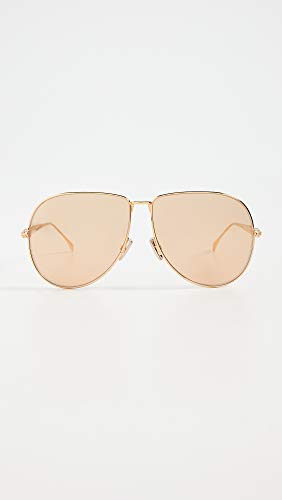 Fendi Women's Classic Aviators, Yellow Gold Brown Ar, One Size #TOP1