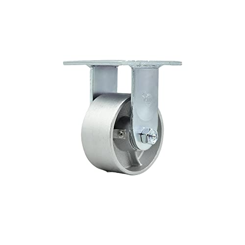 Service Caster Brand Replacement for McMaster Carr Caster 2408T35 - Rigid Top Plate Caster with 4 Inch Semi Steel Cast Iron Wheel - Heavy Duty Replacement Caster - 1,000 lbs. Capacity Per Caster