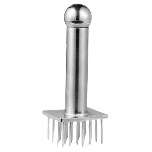 TOBBOMEY Batticarne in Acciaio Inox 28 Aghi, Inteneritore per Carne Morbida, Martello da Cucina Antiscivolo per Pollo, Bistecca e Vitello, Utensile per Ammorbidire e Ridurre Tempi di Cottura
