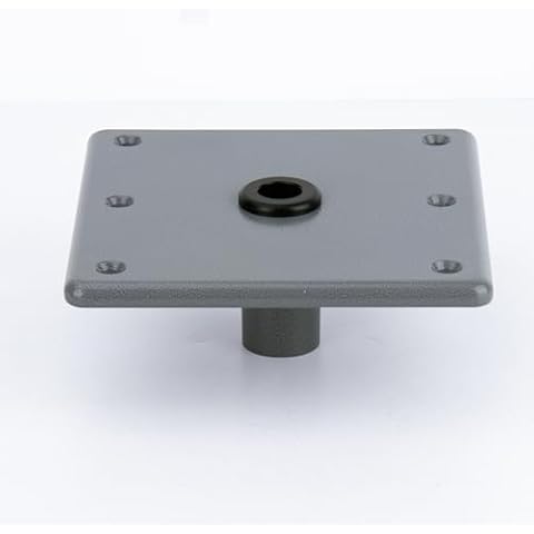 Boat Seat Base, 7" x 7" Aluminum Boat Seat Pedestal Base with 3/4" Pin Post Socket for Most Boat Seat Mount Cover