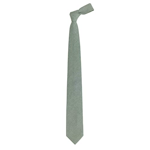 Jnjstella Men's Cotton Solid Necktie 3.15" Tie Sage Green #TOP2