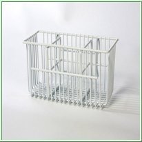 White Plastic Coated Wireware Cutlery Draining Basket