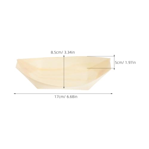 Platos descartables de madera sintética para sushi 6" x100 miniatura 2