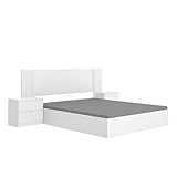 DEKIT Grupo RIMOBEL - Cabezal Cama len con 2 MESITAS Y CANAPÉ Nest Recto 150CM - 96x251x197cm