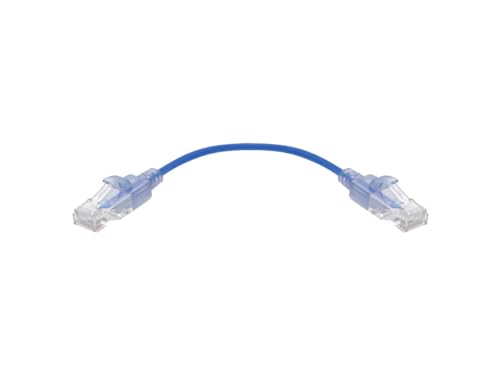 Image of Monoprice Cat6A 6in 10-Color 10-Pk Patch Cable UTP 30AWG 10G Pure Bare Copper Snagless RJ45 SlimRun Series Ethernet Cable