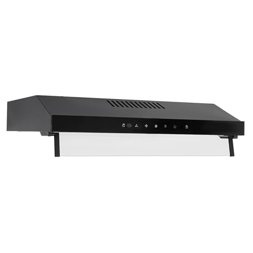 HarBin-Star - Campana extractora de 60 cm, para debajo del armario, 3 velocidades, LED, bajo armario/montaje en pared, para caravanas, cocinas, restaurantes