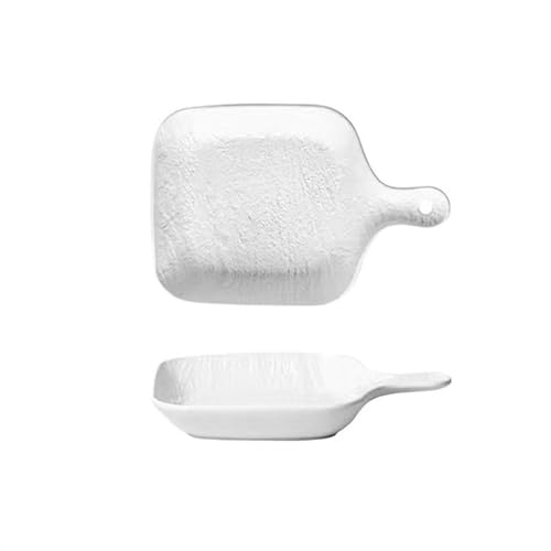 bandeja para hornear Plato De Arroz Al Horno Horno Microondas Doméstico Plato for Hornear Plato De Desayuno Plato De Comida Occidental Creativo Horno Vajilla De Cerámica Especial Plato Con Mango bande