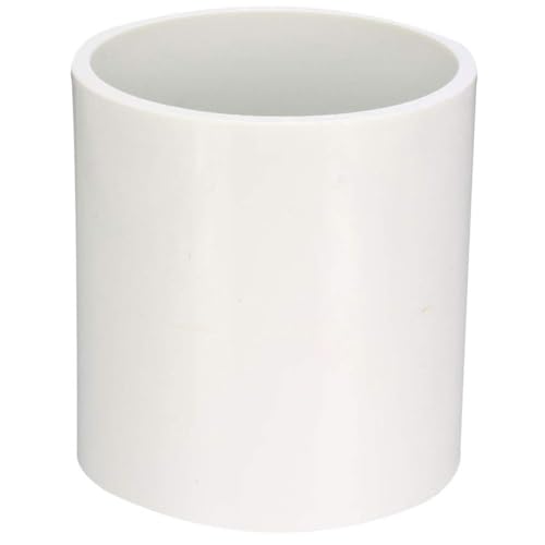 TOP-VIGOR 2Pcs 75mm Straight Metric PVC Pipe Fitting, Solvent Weld Plumbing Connectors, PVC Slip Tubing Coupling Adapter for Garden Water Pipe Connection