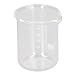 Culnflun 10Pcs Laboratory Glass Beaker Graduated Cylinder Beaker Experimental Glass Beaker Thick Borosilicate Glass 50ml Clear Standard Scale Line for Industrial Teaching