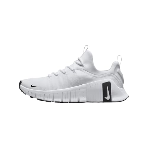 Nike Free Metcon 6 (Team Bank) Men's Workout Shoes (HM3754-100, White/White/Black) Size 10