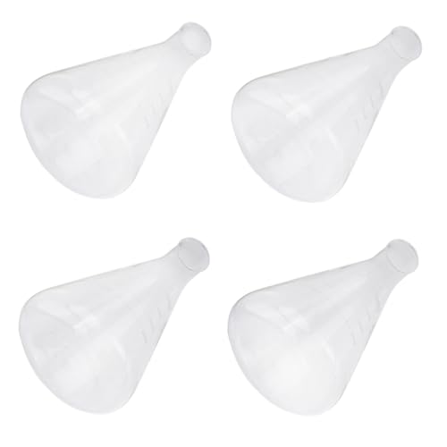 NAMOARLY Beakers Set 4pcs High Borosilicate Glass Erlenmeyer Flask Accurate Graduation for School Use