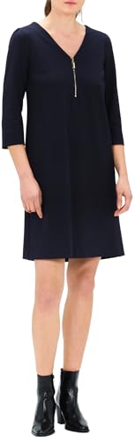 Robe courte manches 3/4 droite Caroll pour masquer les rondeurs avec élégance