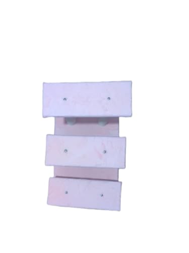 Modern Cat Scratching Post with Ladder, Pink and Gray, 3-Level Sisal Rope Climbing Tower, 36 x 12...