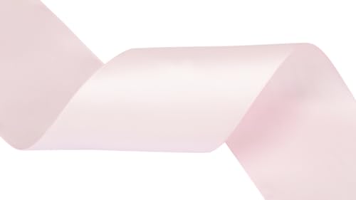 Zofrud Lt. Pink Satin Ribbon 75mm x 9 Meters - Large Ribbon Ideal for Bows Gift Wrapping, Flower Bouquet, and Crafts - Image 3