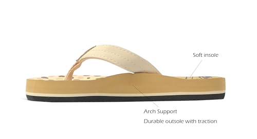 Image of REDVOLUTION Girls Classic Braided Accented Beach Sandals Casual Flip Flop Surfer Girl