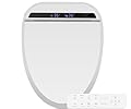 YOURLITE Bidet Toilet Seat, Elongated Toilet Seat Warm Water, Heated Seat Bidet with Remote Control,Self-cleaning Nozzle Temperature Adjustable LED Light, Need Electricity, White