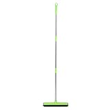 Rengue Telescopic Floor Broom, 48 Inch, Pet Hair Removal, MultiSurface, Pink Green Black Blue Telescopic Floor Broom, Rubber and PP Material, Nan Household Daily Necessities (Green)