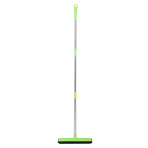 Rengue Telescopic Floor Broom, 48 Inch, Pet Hair Removal, MultiSurface, Pink Green Black Blue Telescopic Floor Broom, Rubber and PP Material, Nan Household Daily Necessities (Green)