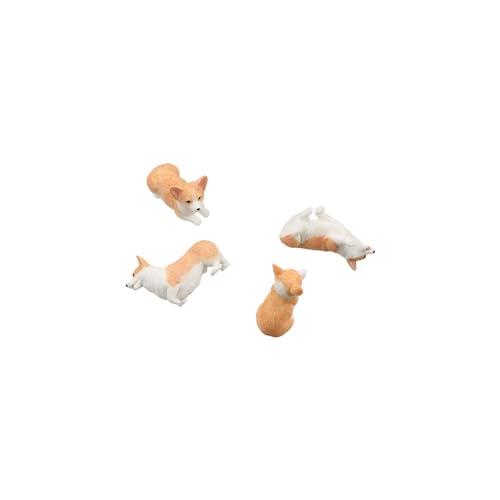 Figuras Miniatura Corgi en Resina 4 Piezas miniatura 7