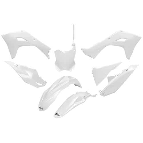 Kit UFO PLAST blanc Kawasaki KXF 450 2024 haut de gamme robuste