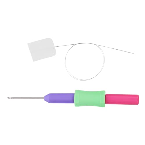 Veemoon Beginner-Friendly Embroidery Punch Needle Kit Adjustable Levels Metal Punch Needles for Creative Projects