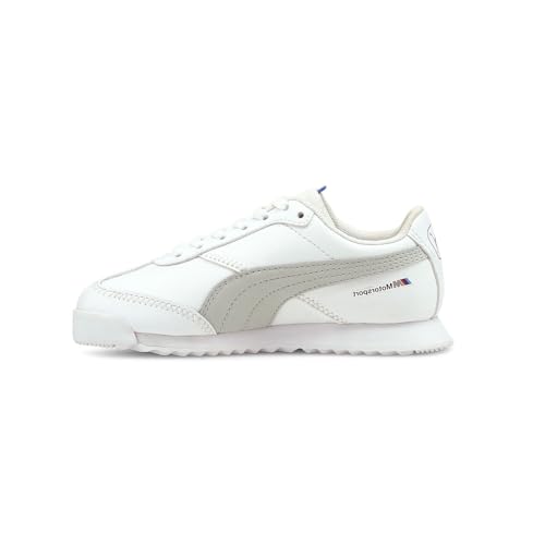 PUMA Kids Boys BMW MMS Roma Via Lace Up Sneakers Shoes Casual - White - Size 13 M3
