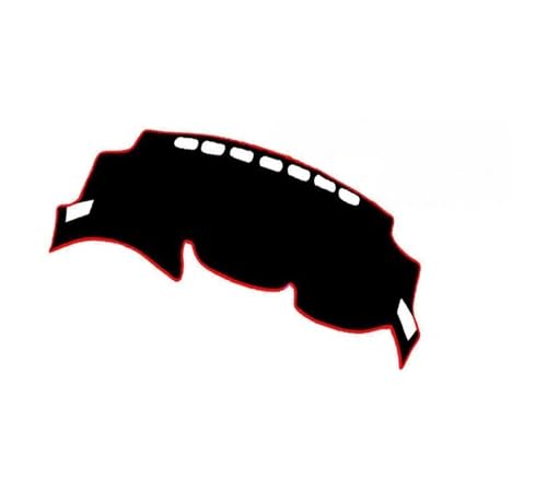 Tapis de tableau de bord Nissan Qashqai J11 2014-2020 noir bord rouge conduite à droite