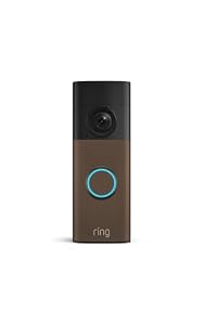 Ring Battery Doorbell 2K (newest model) Retinal 2K with wide-angle video, up to 6x Enhanced Zoom, Two-Way Talk, and Built-In Battery, Matte Mocha