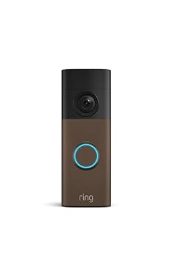 Ring Battery Doorbell (newest model) — Retinal 2K with wide-angle video, up to 6x Enhanced Zoom, Two-Way Talk, and Built-In Battery, Matte Mocha