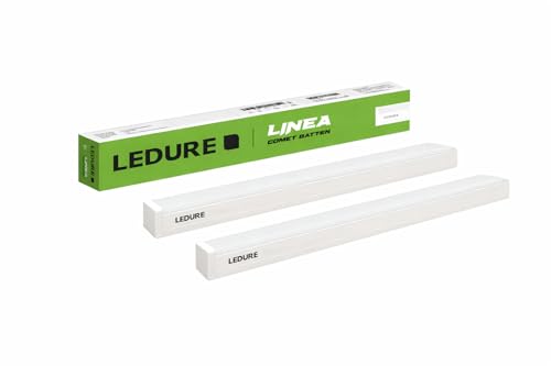 Image of LEDURE Linear 5W LED Batten Light 1 Feet | Pack of 2 | High Brightness 500 Lumens | Cool White (6500K) | Wall Ceiling LED Tubelight for Home, Living Room, Bedroom, Study