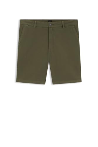 BOSS Herren H-Kane1-Shorts Modern-Fit Shorts aus Stretch-Baumwolle Hellgrün 34