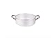 Pentole Agnelli PCMX0634 Casseruola Bassa in Alluminio con 2 Maniglie, Inox, 34 cm
