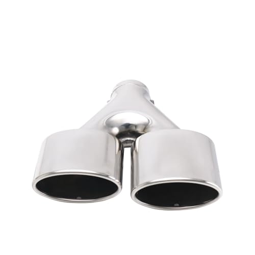 Silencieux acier inoxydable avec double pointe ovale et raccordement en Y de 2.5 pouces