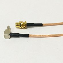 RF SMA Switch CRC9 Pigtail Cable SMA Female Bulkhead Connector Switch CRC9 Male Right Angle Connector RG316 Cable 15cm 6" Ships Quickly From USA
