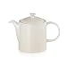 Le Creuset Teiera, 1,3 litri, per 4 Tazze, Gres vetrificato, Meringue