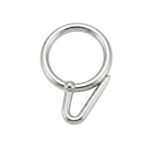 Image of ProKart Premium Plastic Curtain Rings Hook for Windows, Doors, Bathrooms and Other Multipurpose Usage - 1.5 Inch Inner Diameter (Silver, 24)