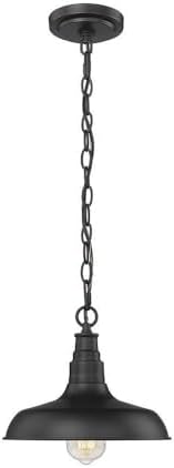 Miniatura 3 de 1 linterna colgante para exteriores, 73.7 pulgadas de alto y 10.68 pulgadas de ancho, acabado negro