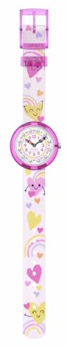 Flik Flak Girl Kids Watch Biosourced Quartz Waterproof Bouncing Hearts2