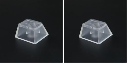 Image of OEM Profile Blank Keycaps ABS Frosted Transparent Translucent 1U R4 Keycap for MX switches Mechanical Keyboard(Transparent, 20pcs) (Pack of 2)