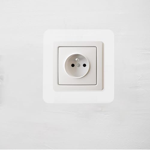 Placa de pared sin tornillos de acrílico blanco protector para interruptores pack de 5 6