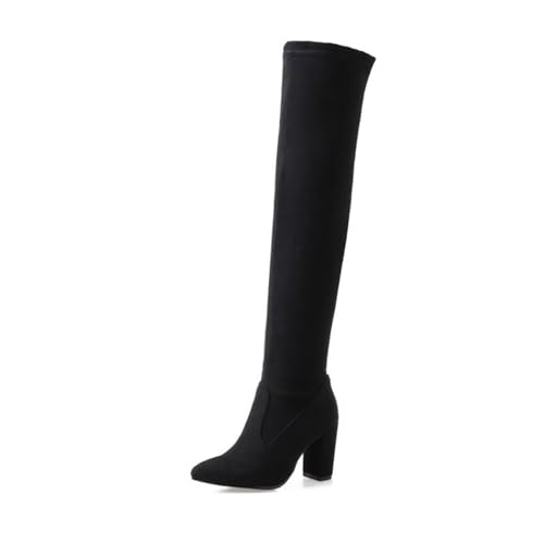 Bottes jambes longues à talons épais pour affronter l'hiver avec style