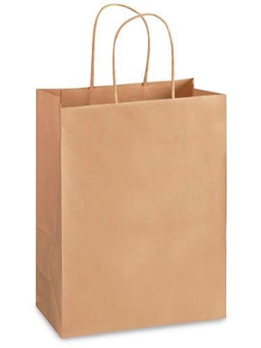 RAGINI V Paper Brown Bags Size (8.5"W x 11.5"H x 4"G) Pack of 50