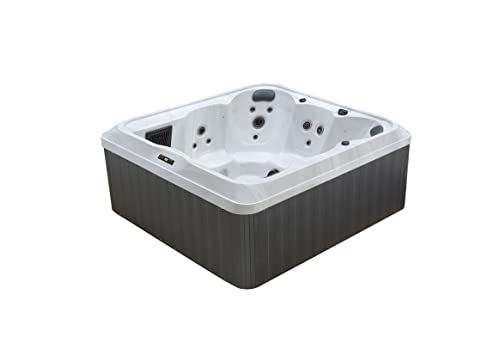 Koosom Jet Hot Tub SPA - 28 Jets Massage Bathtub for 6 Person 80-Inch Square with LED Lights - Image 3